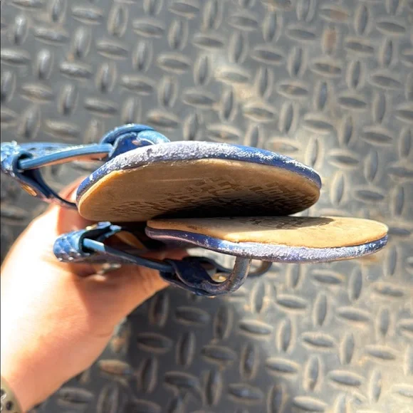 Tory Burch Blue Sandals with Elegant Design - Picture 9 of 11